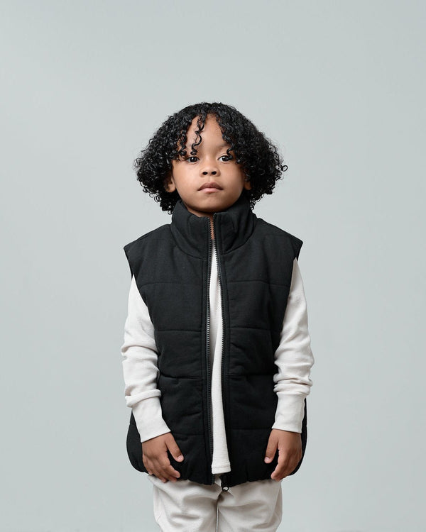 Puffer Vest - Black - Little Bipsy