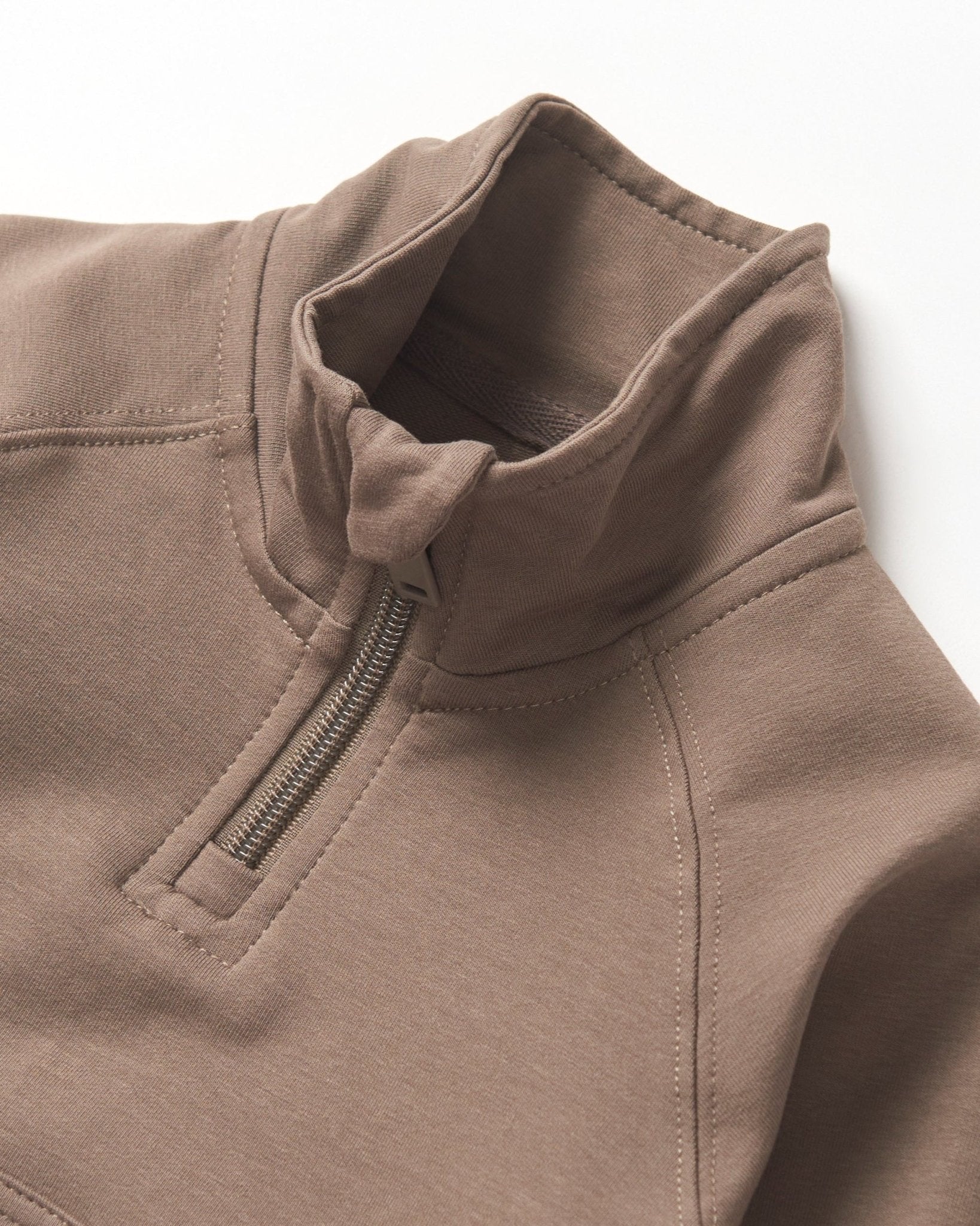 Quarter Zip Pullover - Cocoa - Little Bipsy