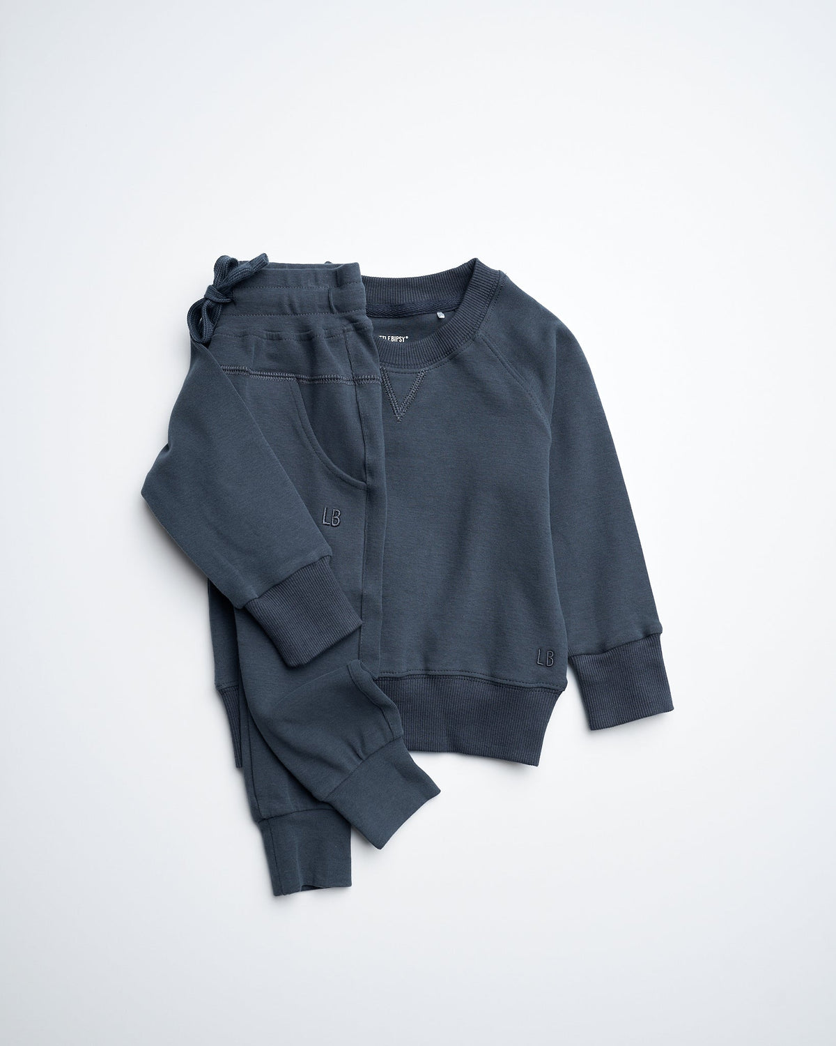 Raglan Crewneck - Blue - Little Bipsy