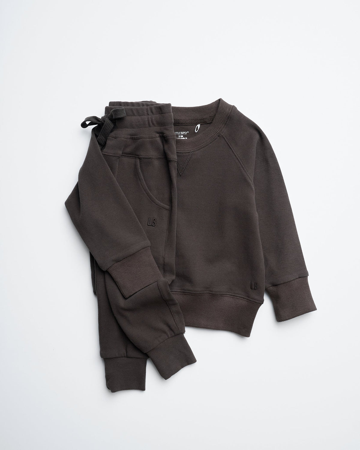 Raglan Crewneck - Brown - Little Bipsy