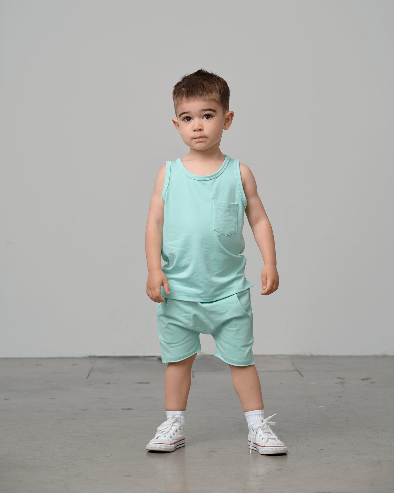 Raw Edge Harem Short - Mint - Little Bipsy
