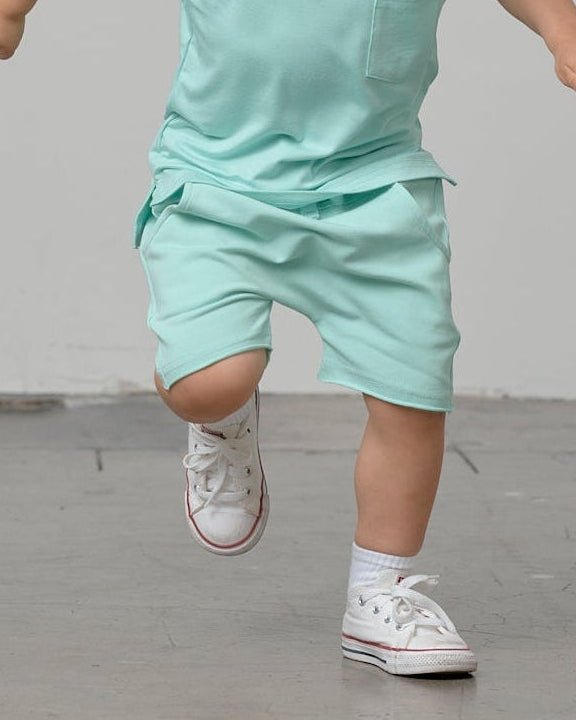Raw Edge Harem Short - Mint - Little Bipsy