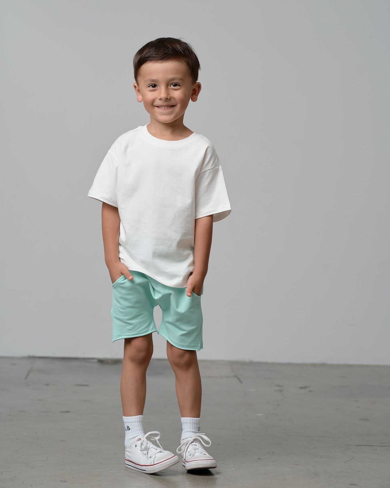 Raw Edge Harem Short - Mint - Little Bipsy