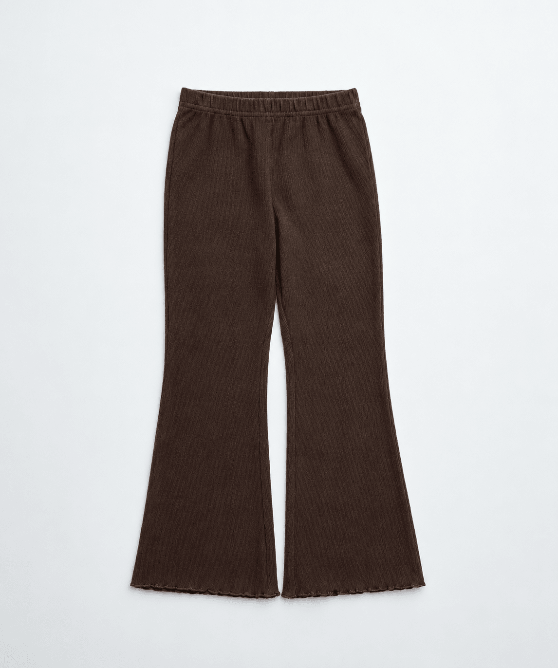 Ribbed Flare Pant - Brown - Little Bipsy