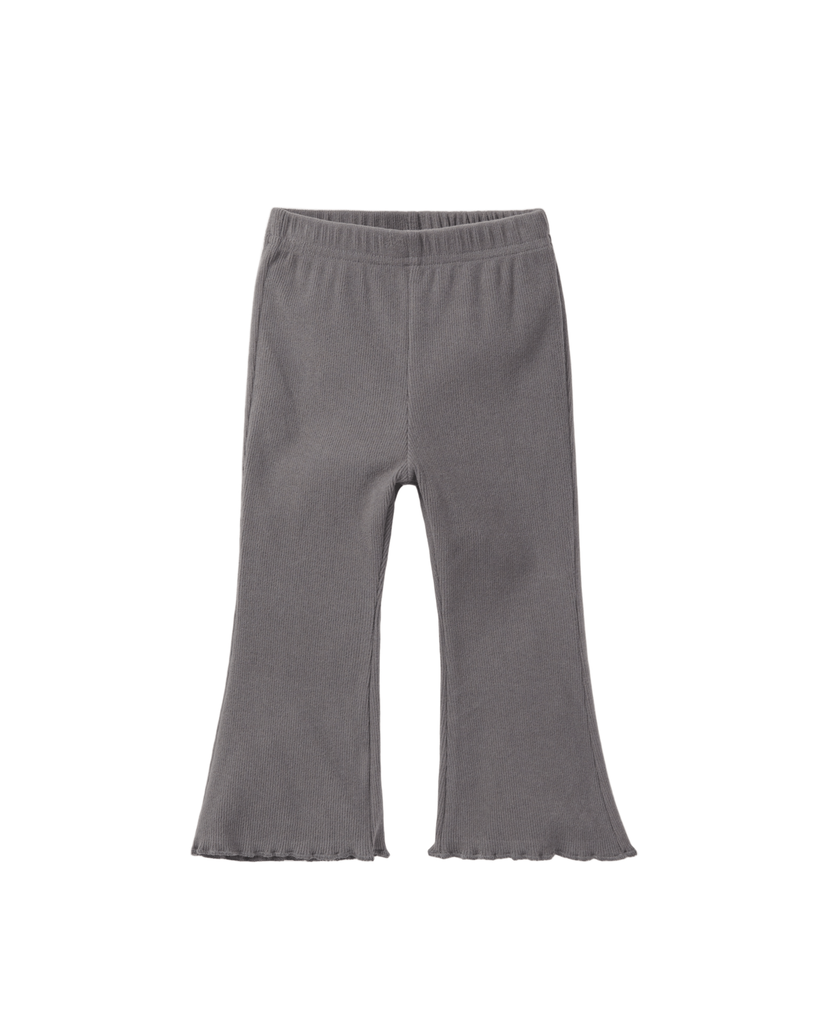 Ribbed Flare Pant - Graphite - Little Bipsy