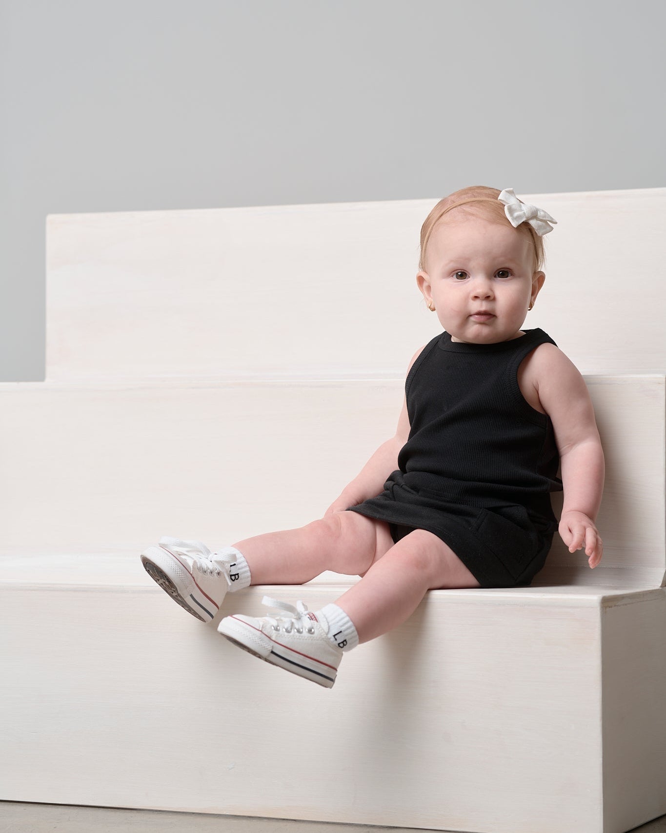 Ribbed Tank - Black - Little Bipsy