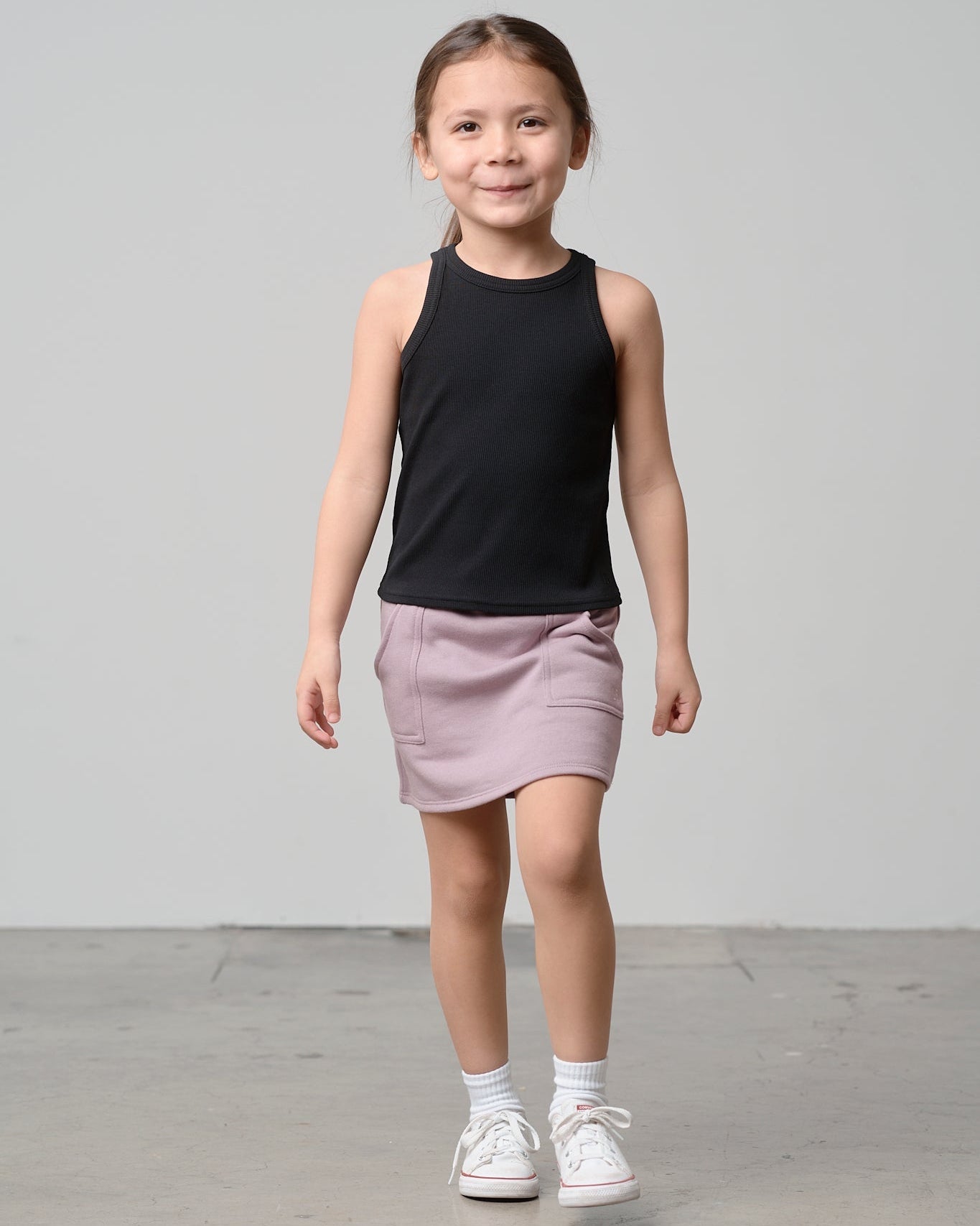 Ribbed Tank - Black - Little Bipsy