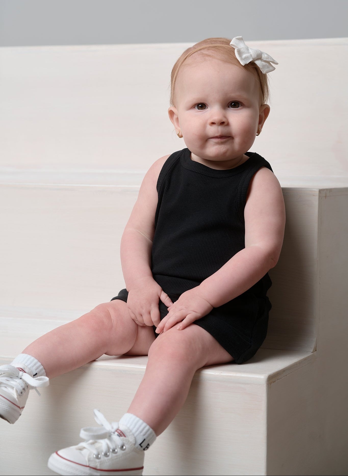 Ribbed Tank - Black - Little Bipsy