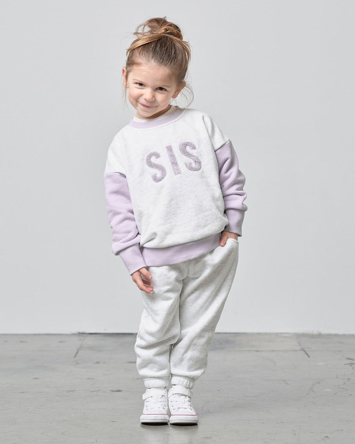 Sis Elevated Crewneck - Lilac - Little Bipsy