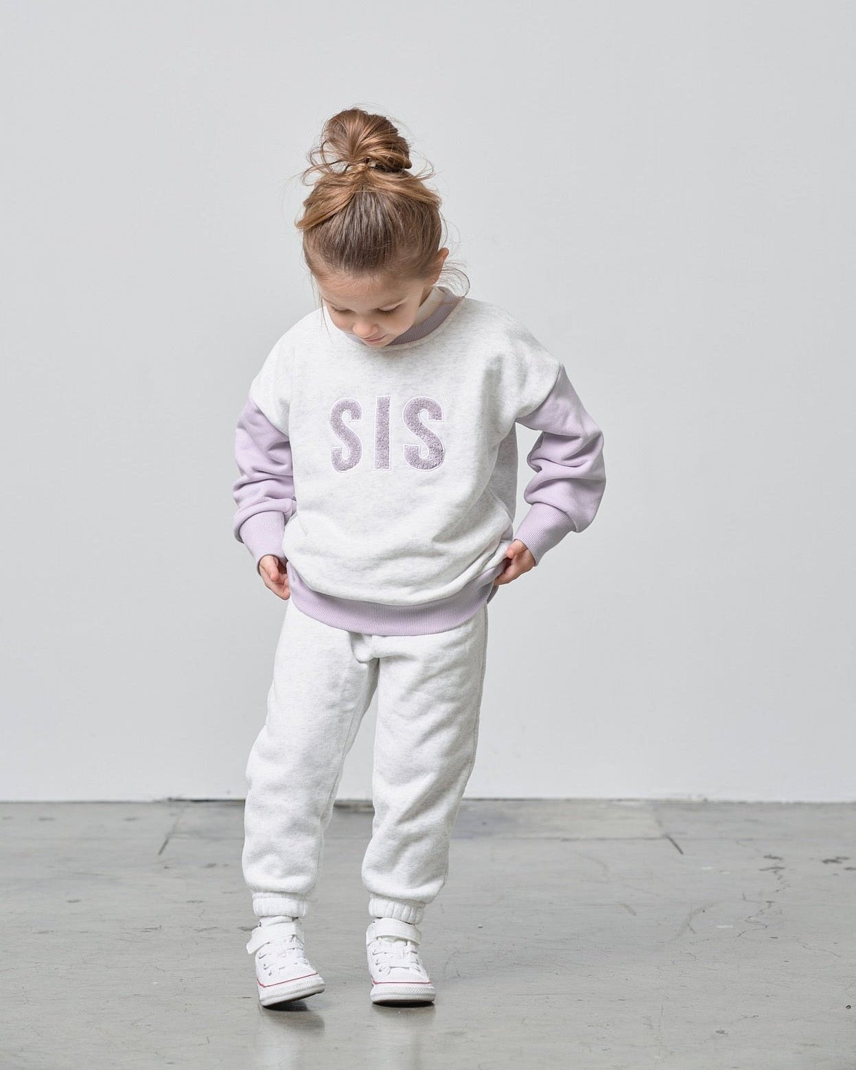 Sis Elevated Crewneck - Lilac - Little Bipsy