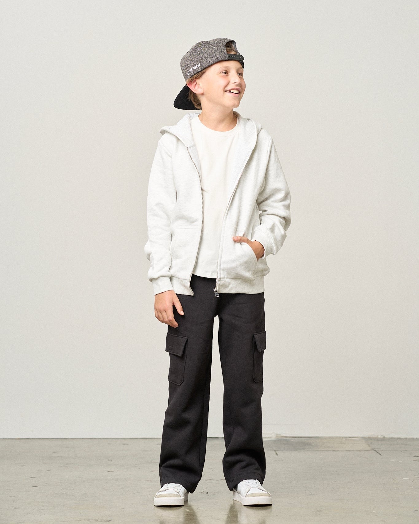 Snapback Hat - Dark Grey - Little Bipsy