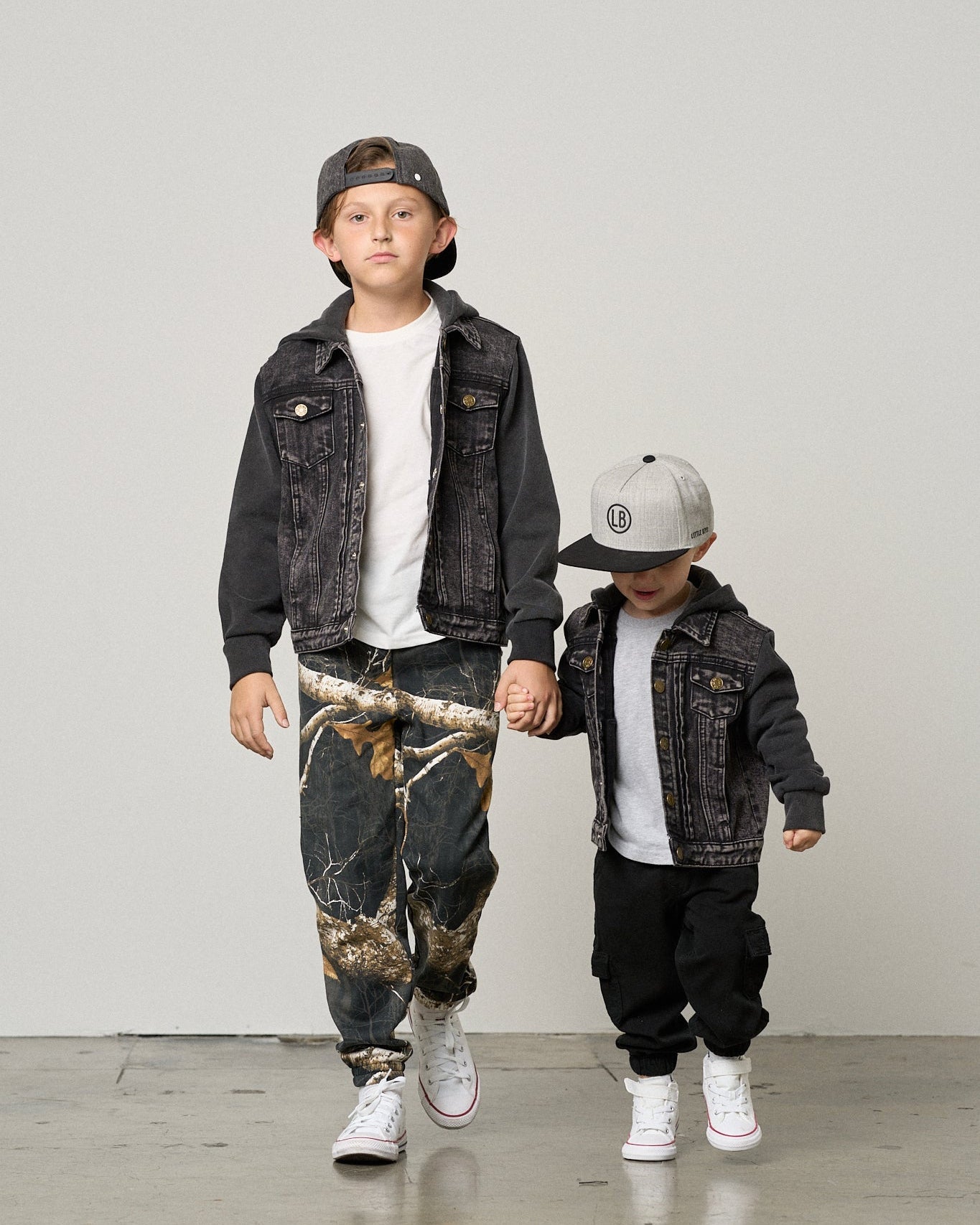 Snapback Hat - Light Grey - Little Bipsy