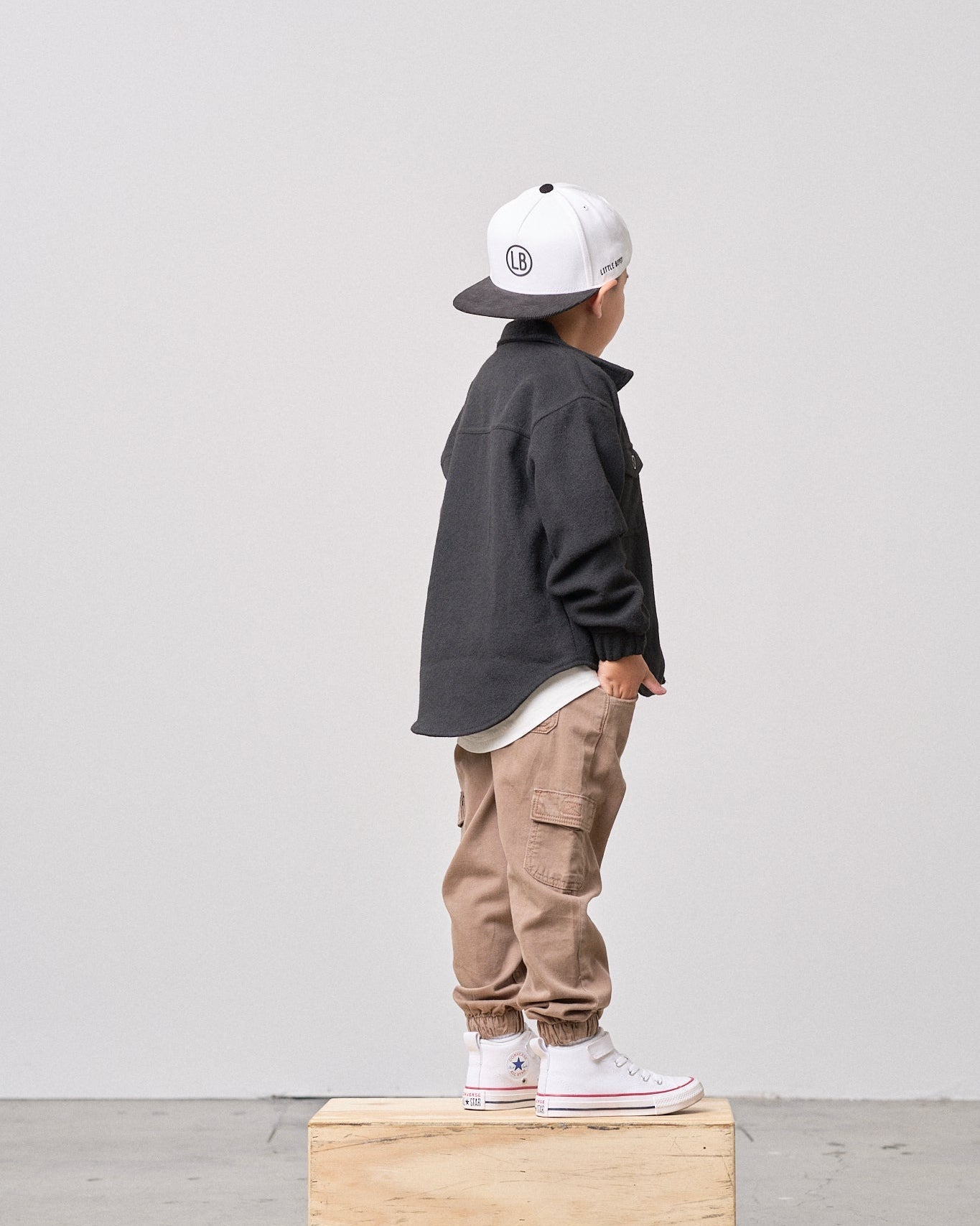 Snapback Hat - White - Little Bipsy