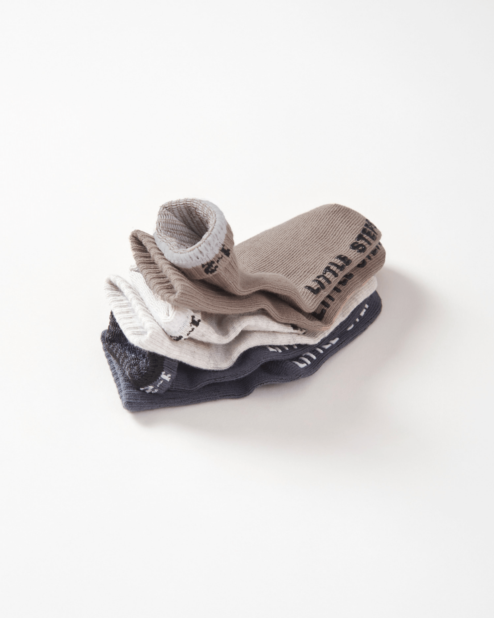 Sock 3 - Pack - Smoke, Light Heather Grey, Mushroom - Little Bipsy