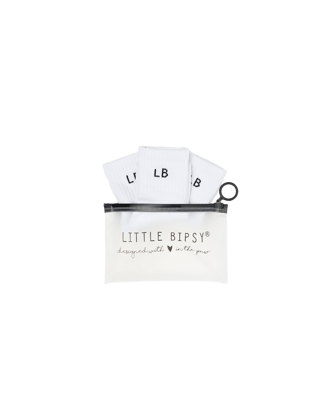 Sock 3 - Pack - White - Little Bipsy