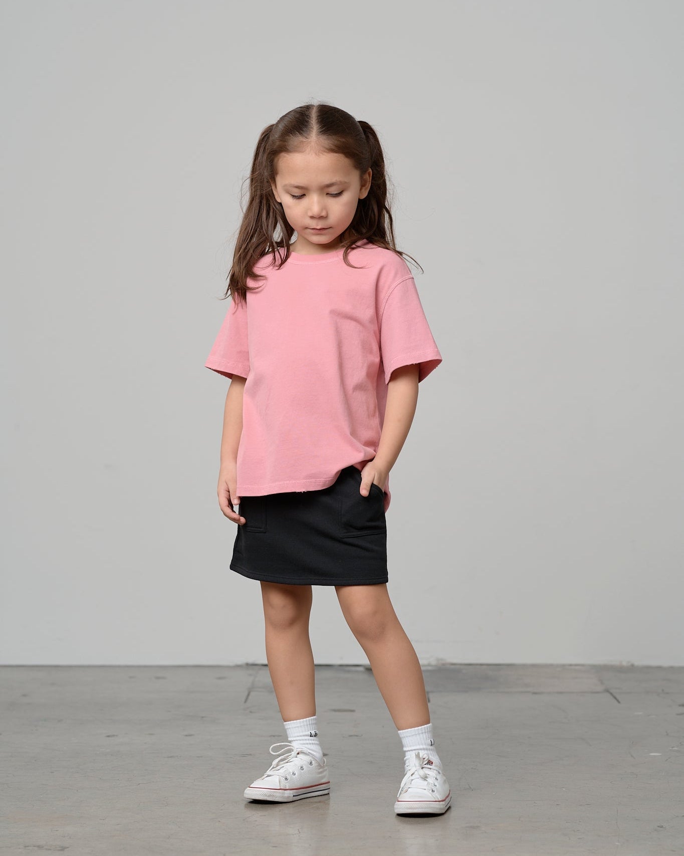 Stitch Pocket Skort - Black - Little Bipsy