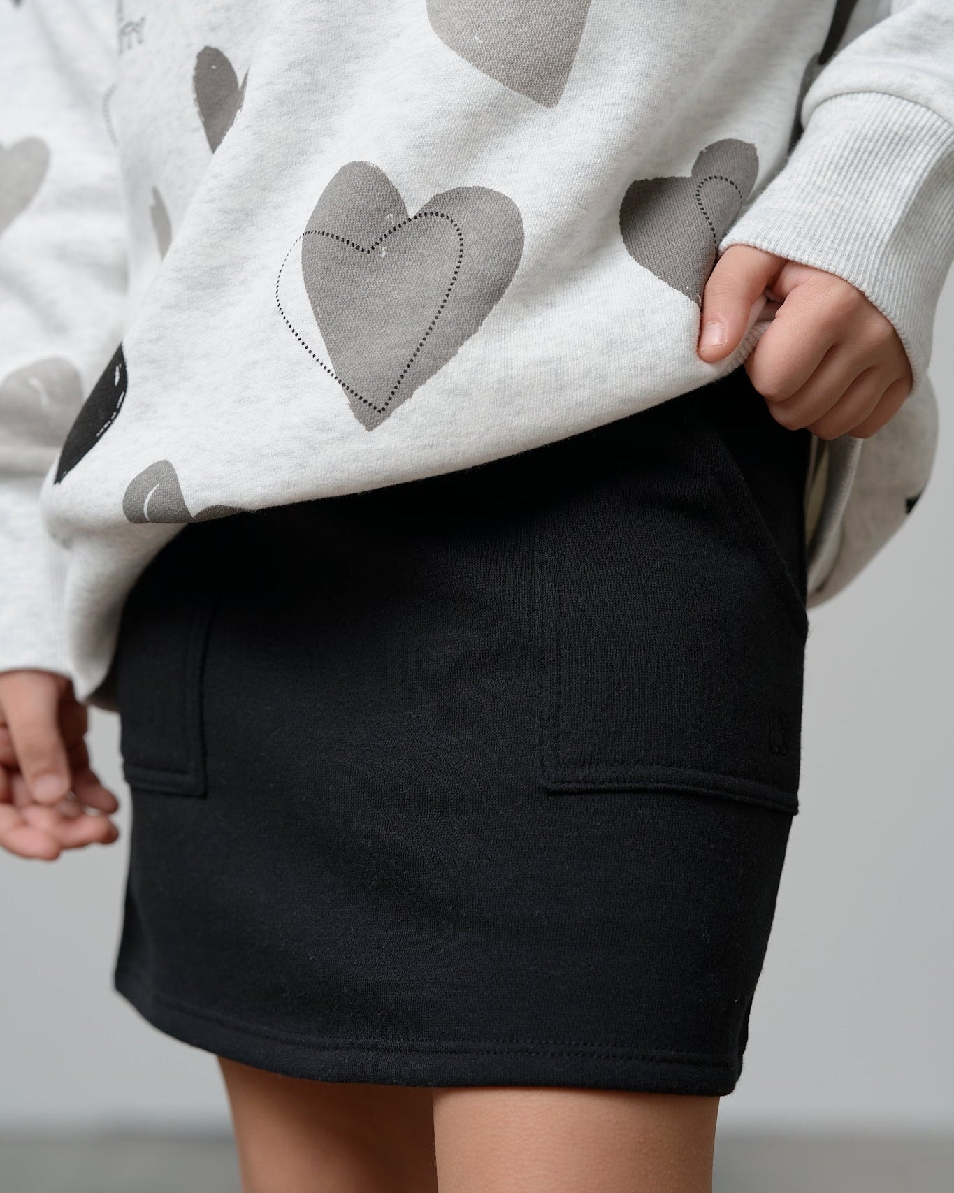 Stitch Pocket Skort - Black - Little Bipsy