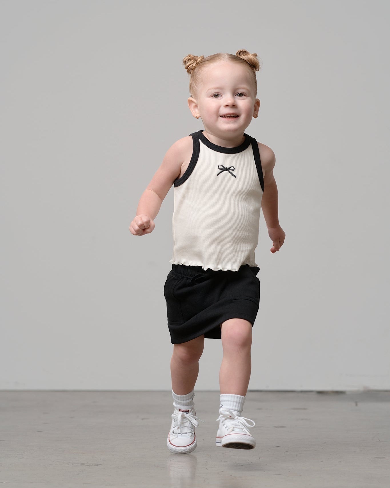 Stitch Pocket Skort - Black - Little Bipsy