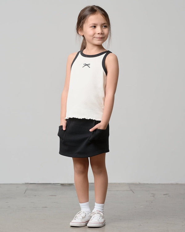 Stitch Pocket Skort - Black - Little Bipsy