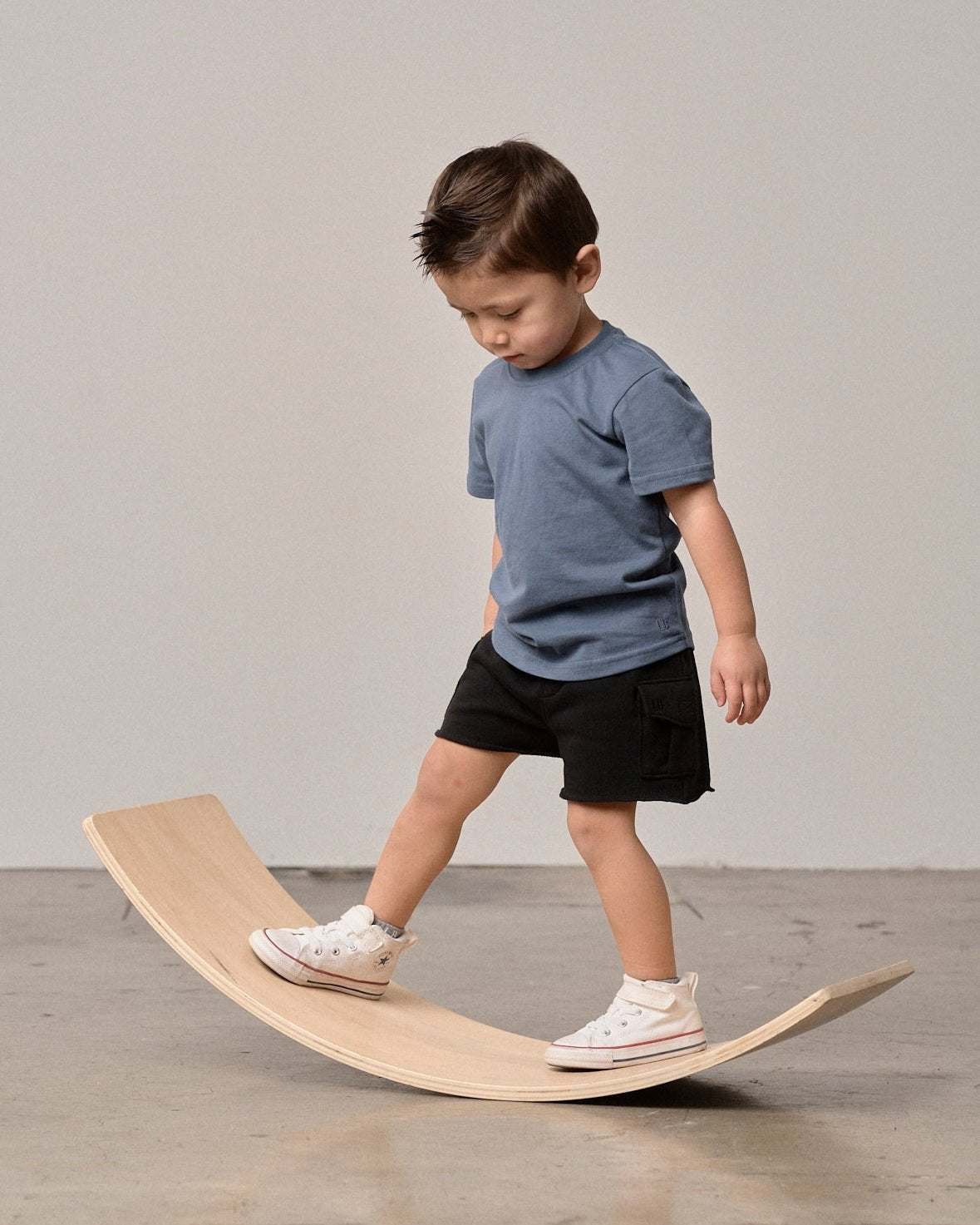 Swoop Elevated Tee - Worn Indigo - Little Bipsy