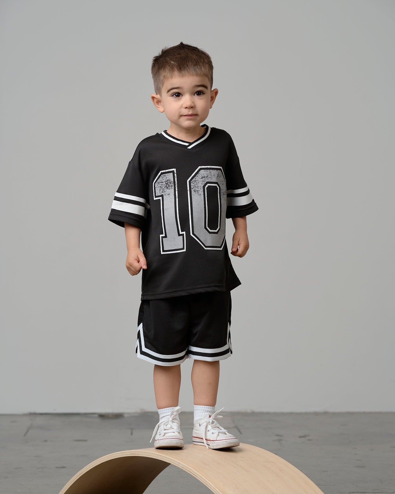Varsity Mesh Short - Black - Little Bipsy