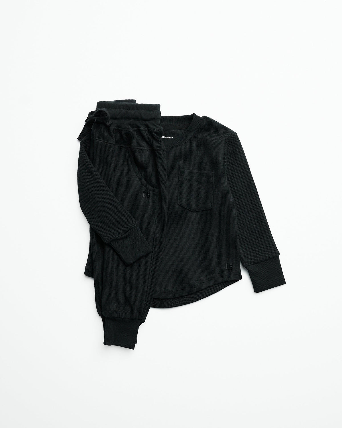 Waffle Jogger - Black - Little Bipsy