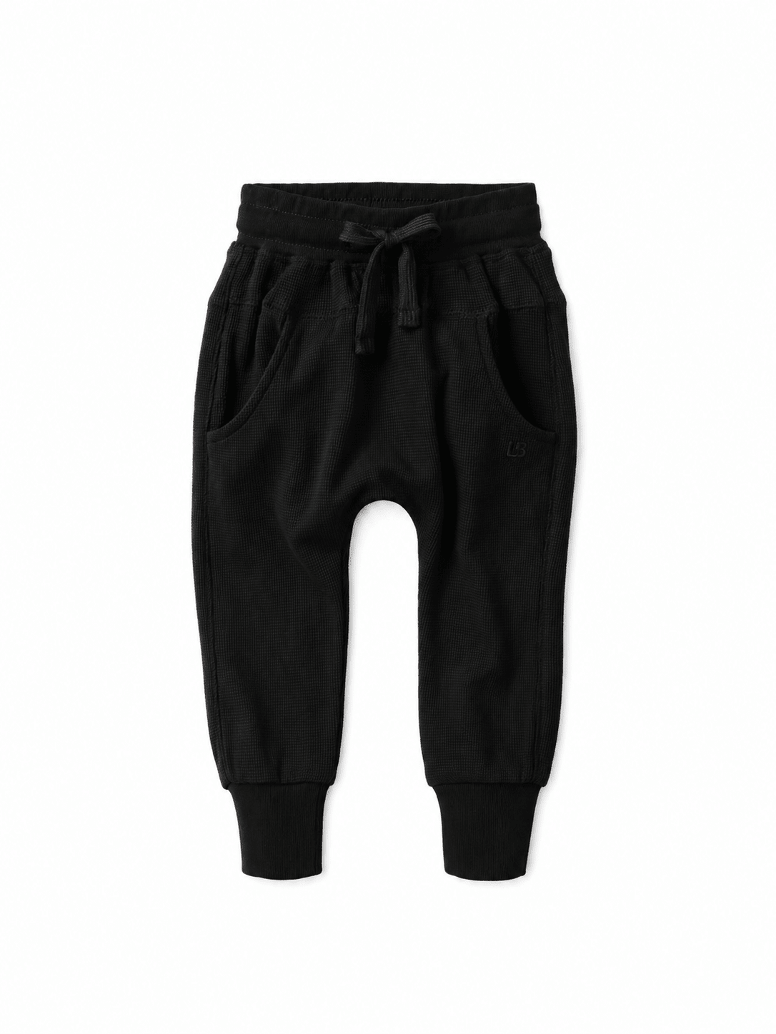 Waffle Jogger - Black - Little Bipsy