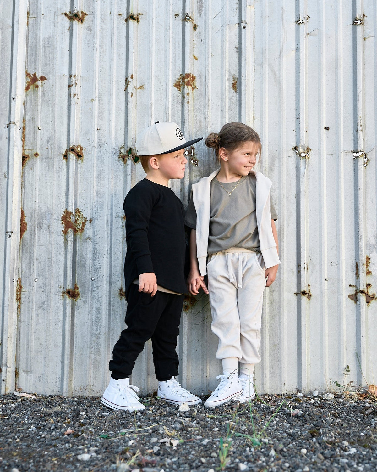 Waffle Jogger - Cream - Little Bipsy