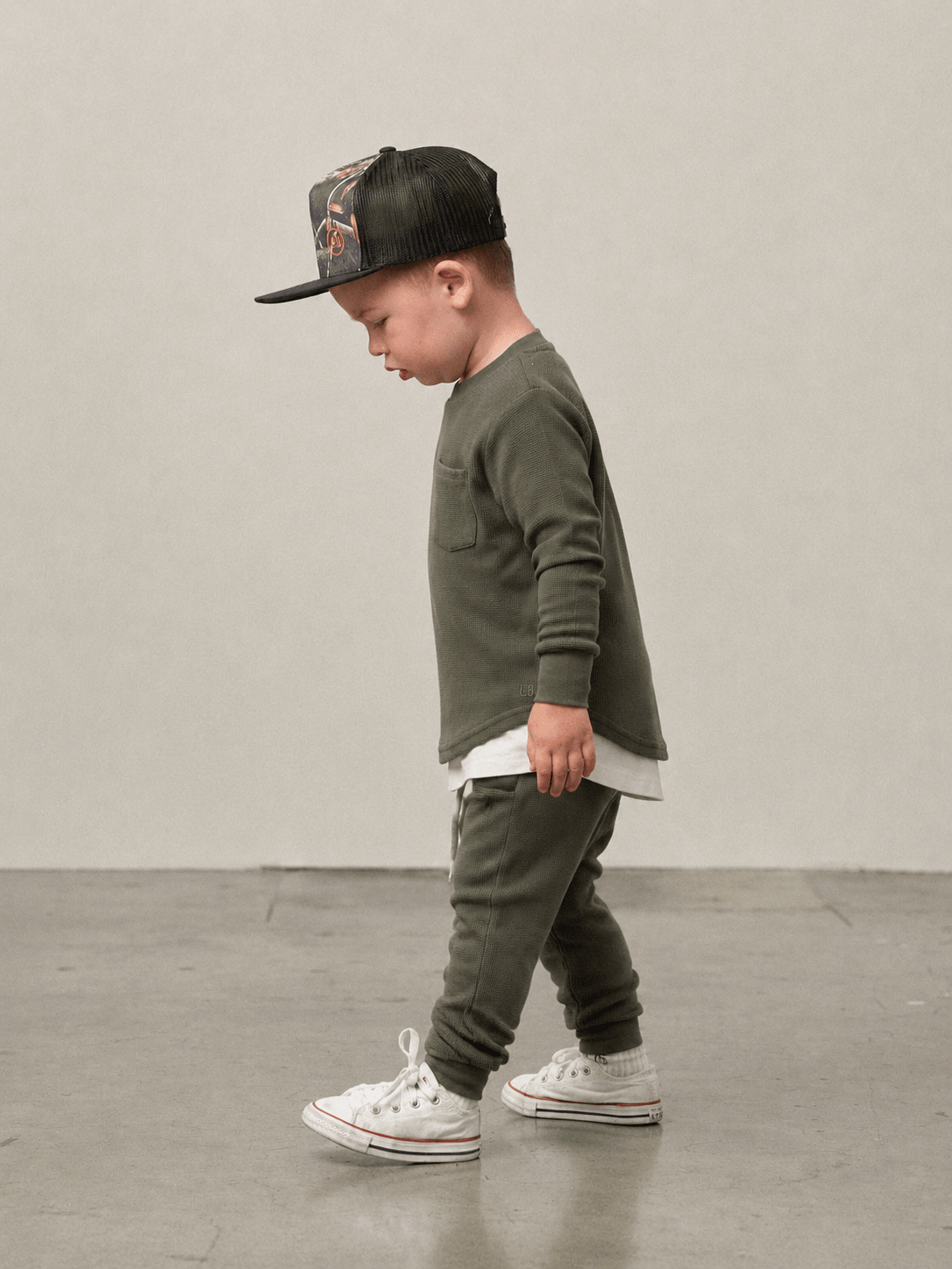 Waffle Jogger - Green - Little Bipsy