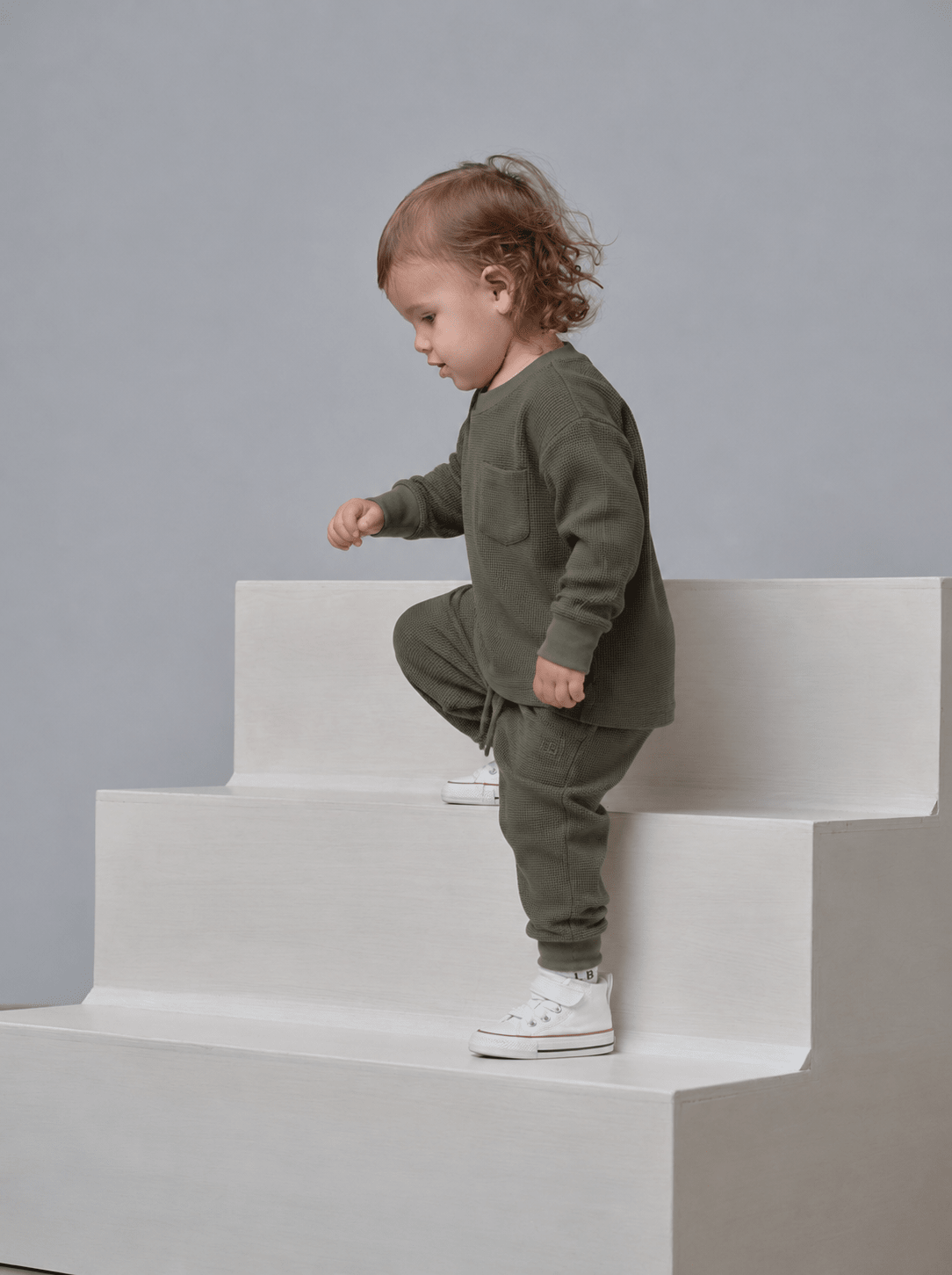 Waffle Jogger - Green - Little Bipsy