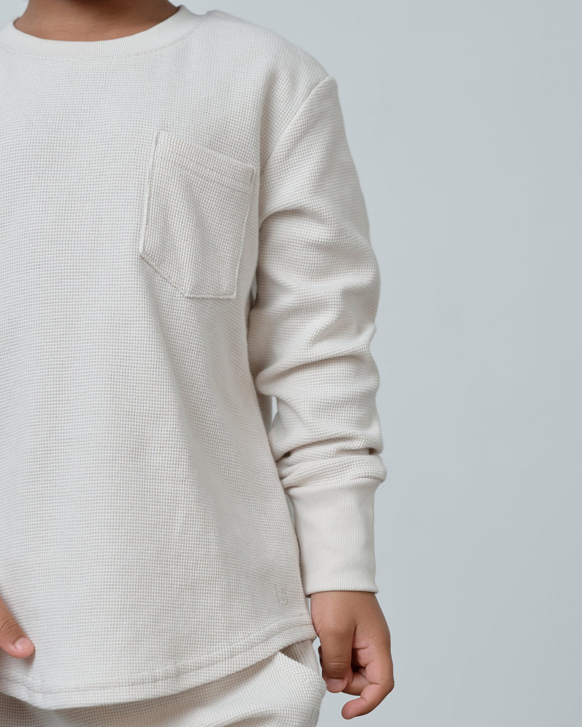 Waffle Top - Cream - Little Bipsy