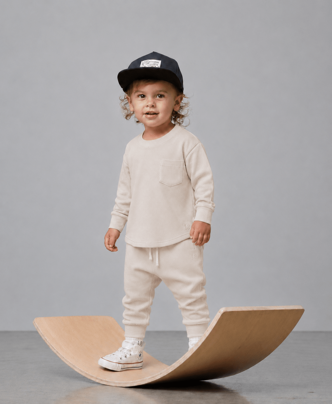 Waffle Top - Cream - Little Bipsy