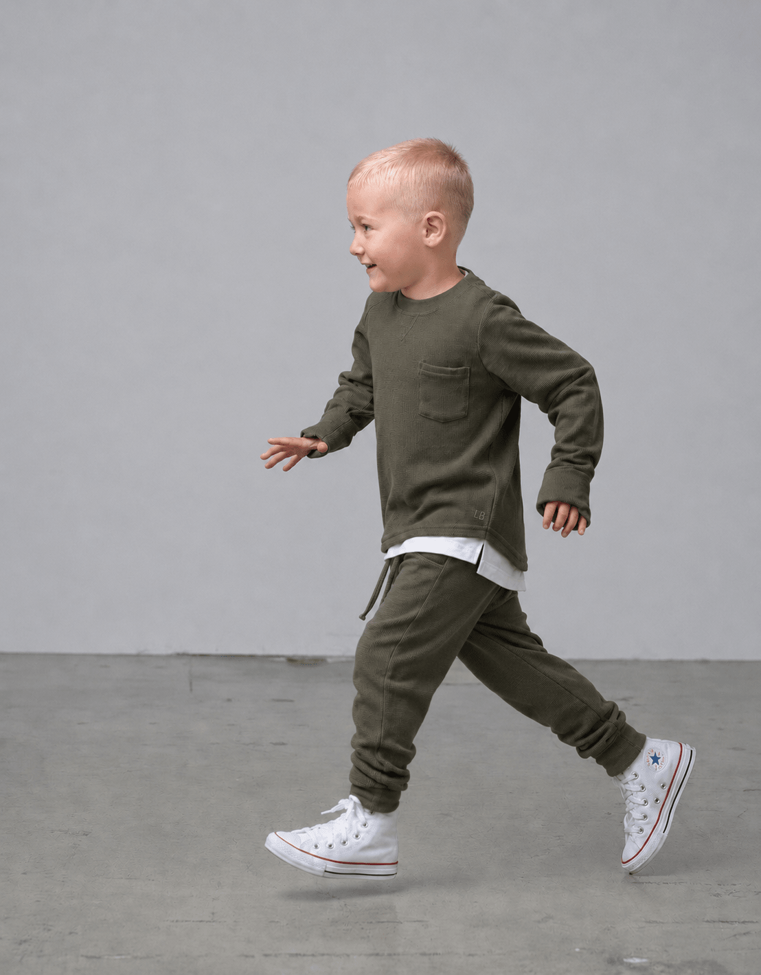 Waffle Top - Green - Little Bipsy