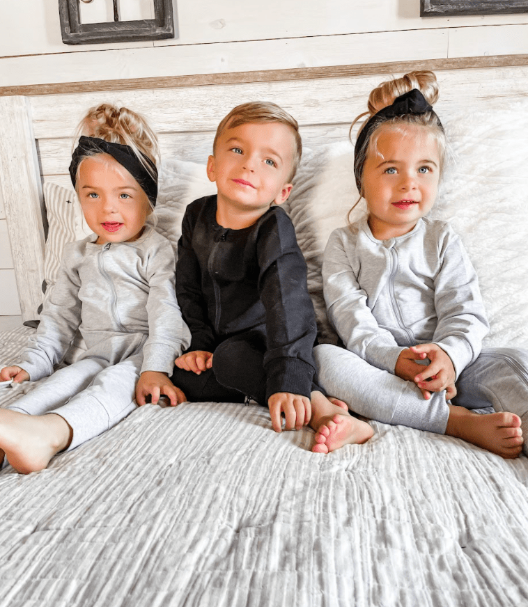 2-Way Zip Romper - Grey - Little Bipsy