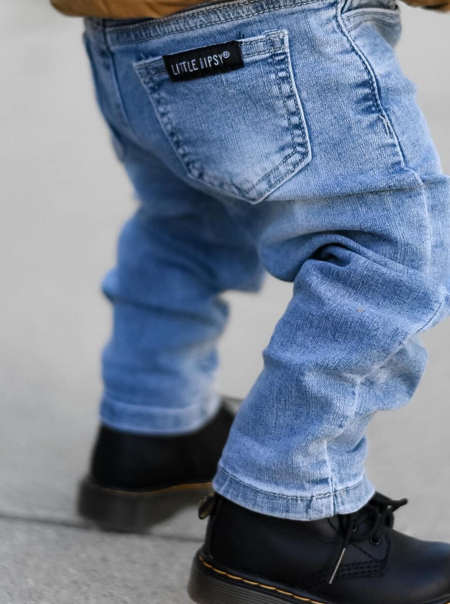 Relaxed Fit Distressed Denim - Little Bipsy Collection