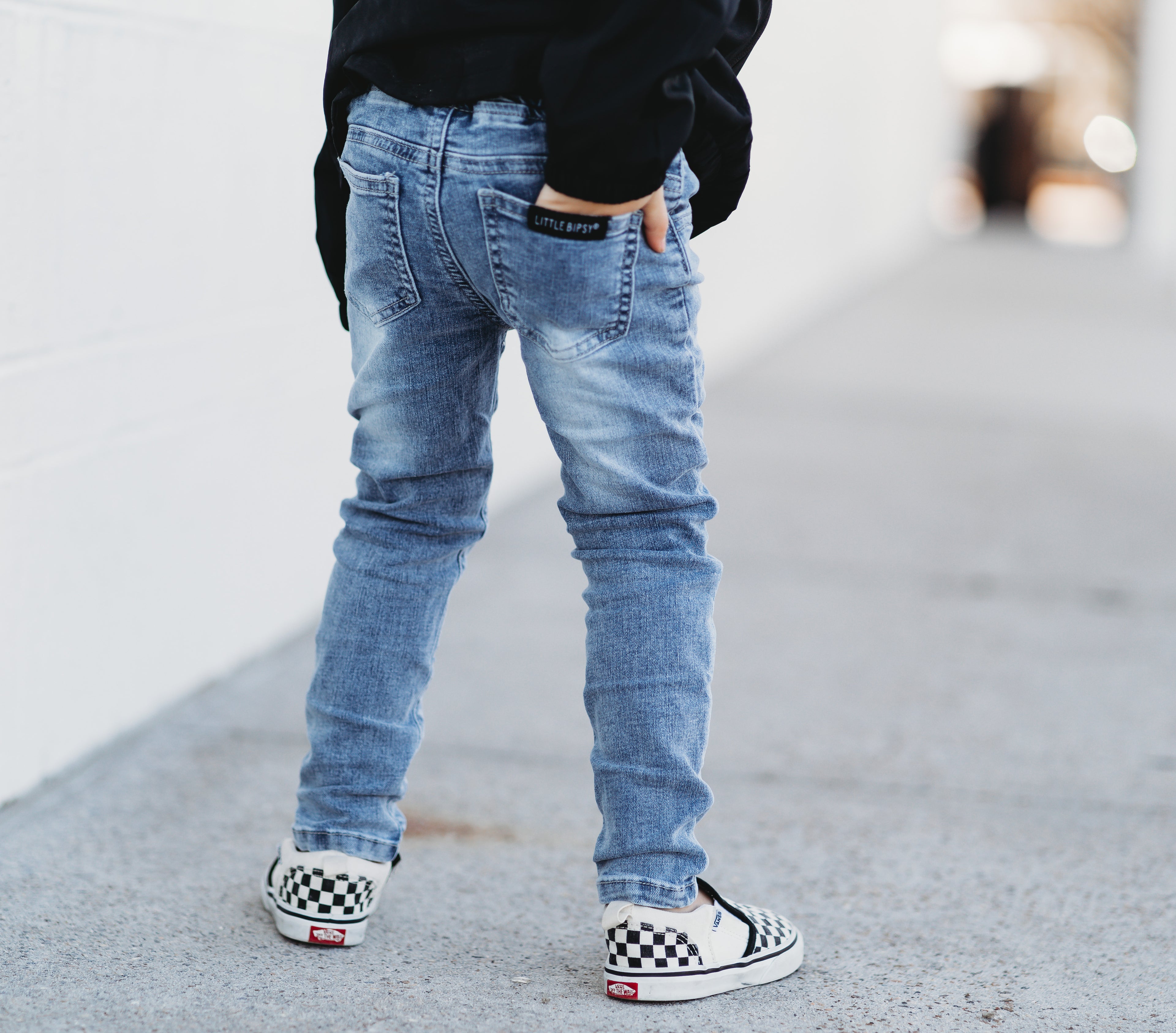 kids street style outfit with kids basic denim