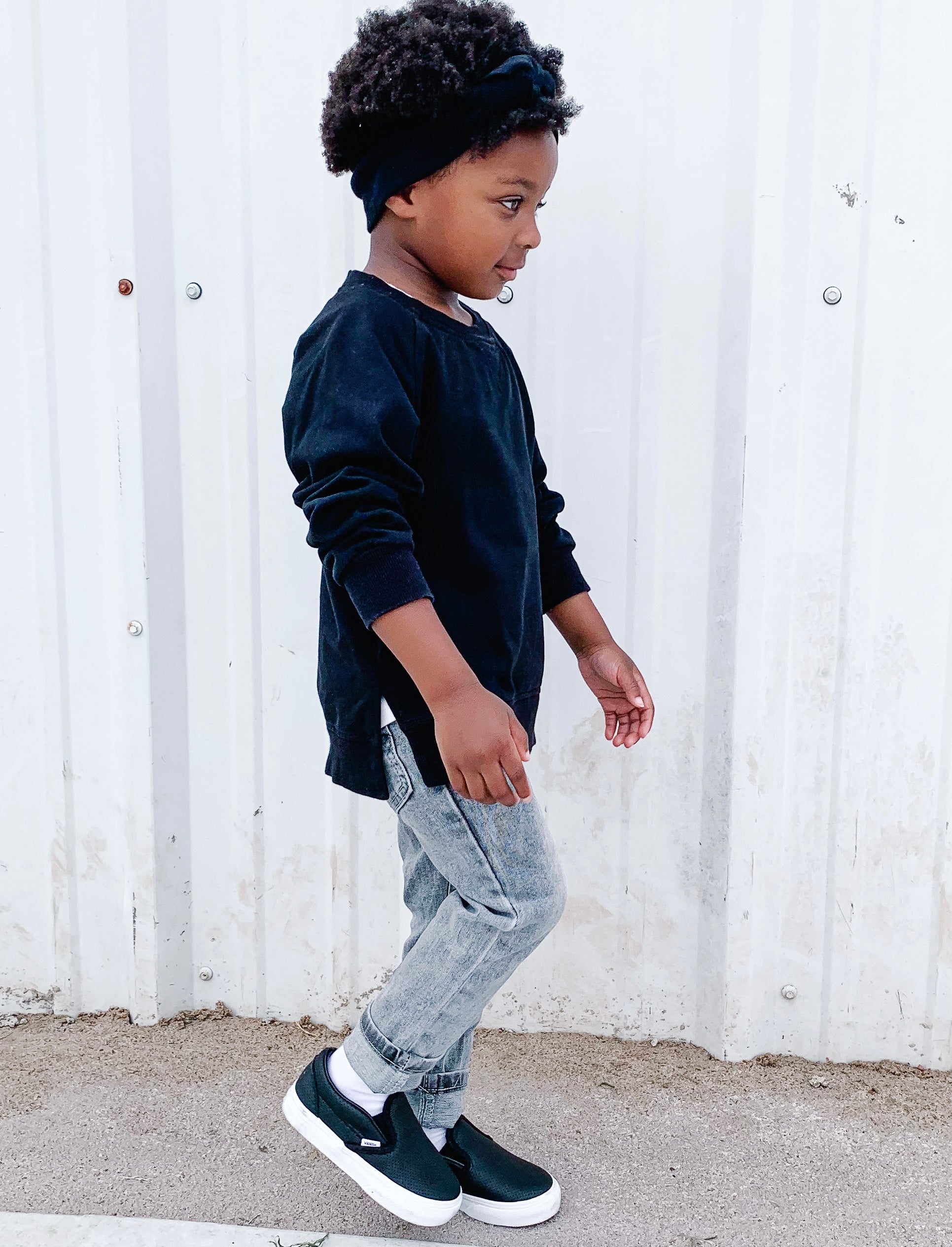 girls trendy outfit with kids grey denim