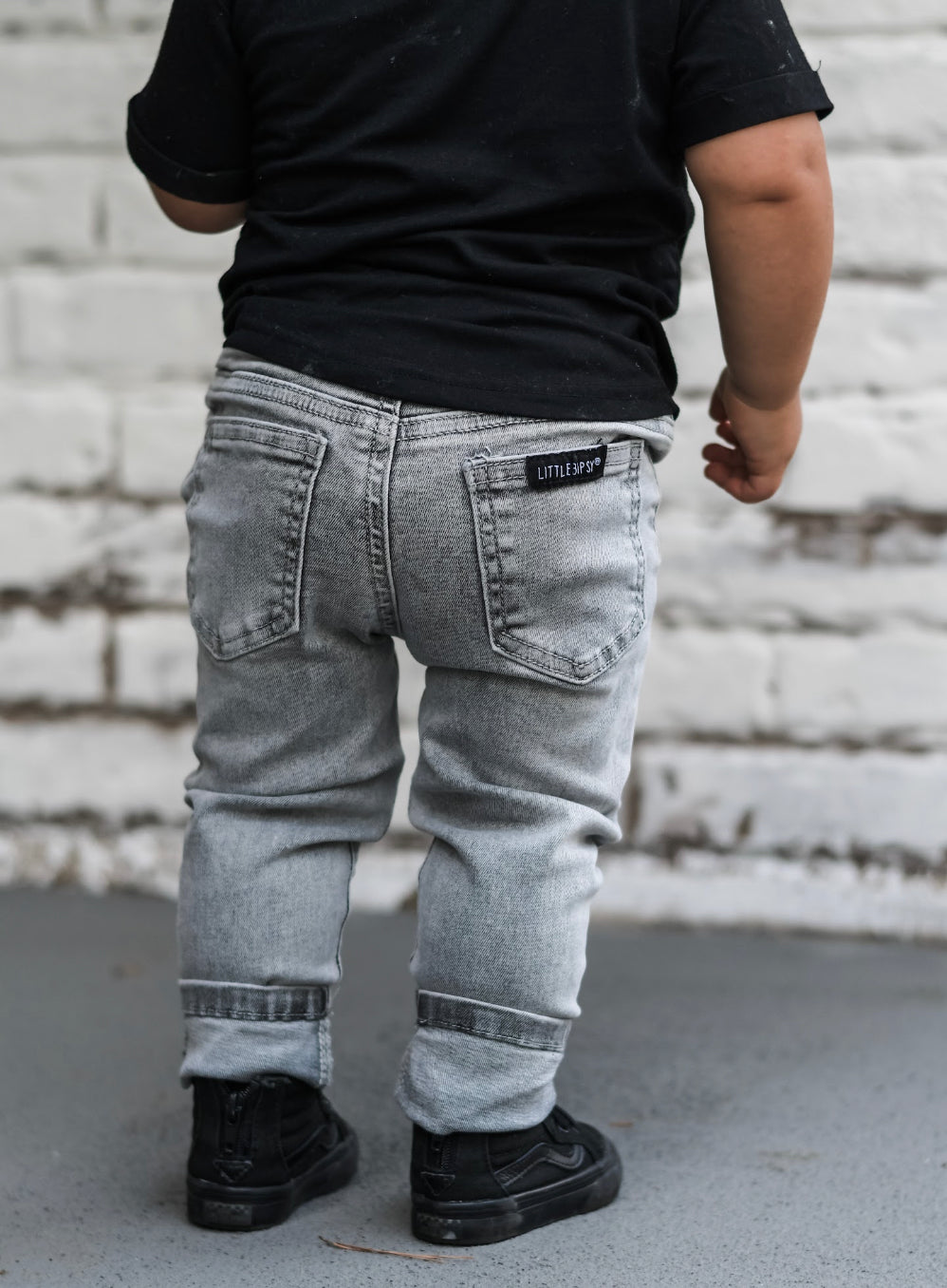 baby basic outfit with baby grey denim