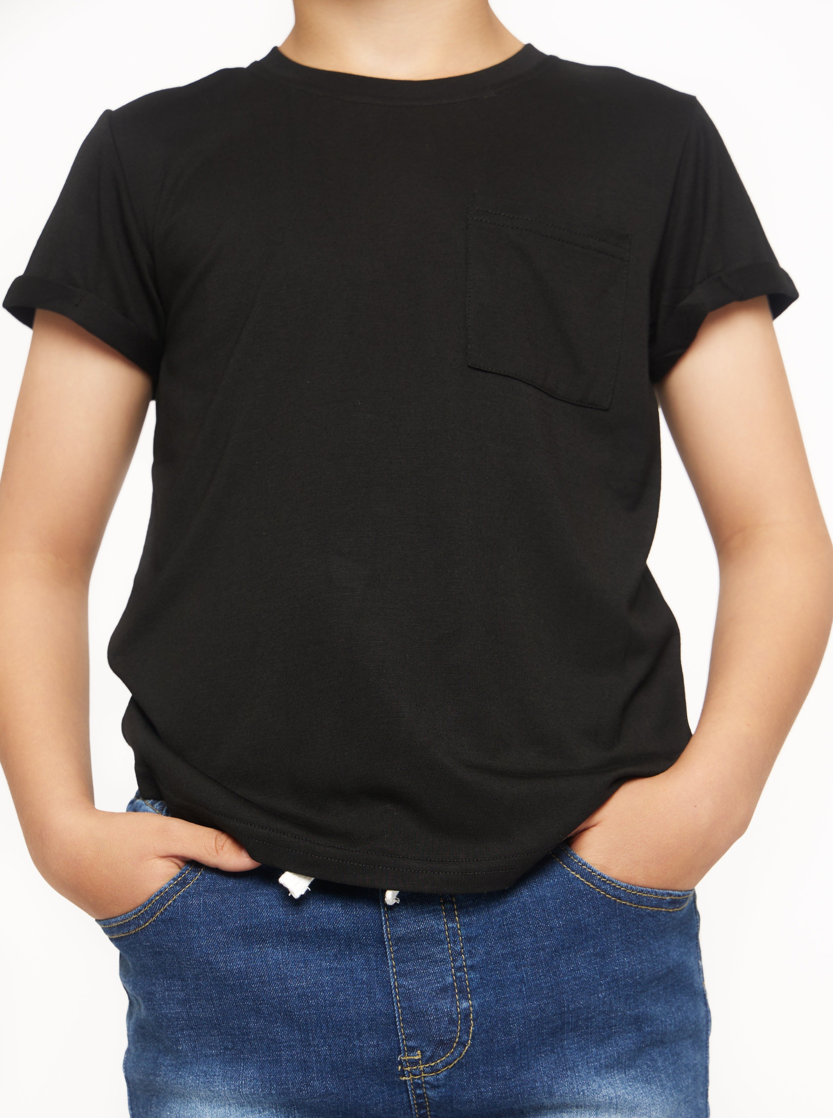 Pocket Tee - Black - Little Bipsy Collection