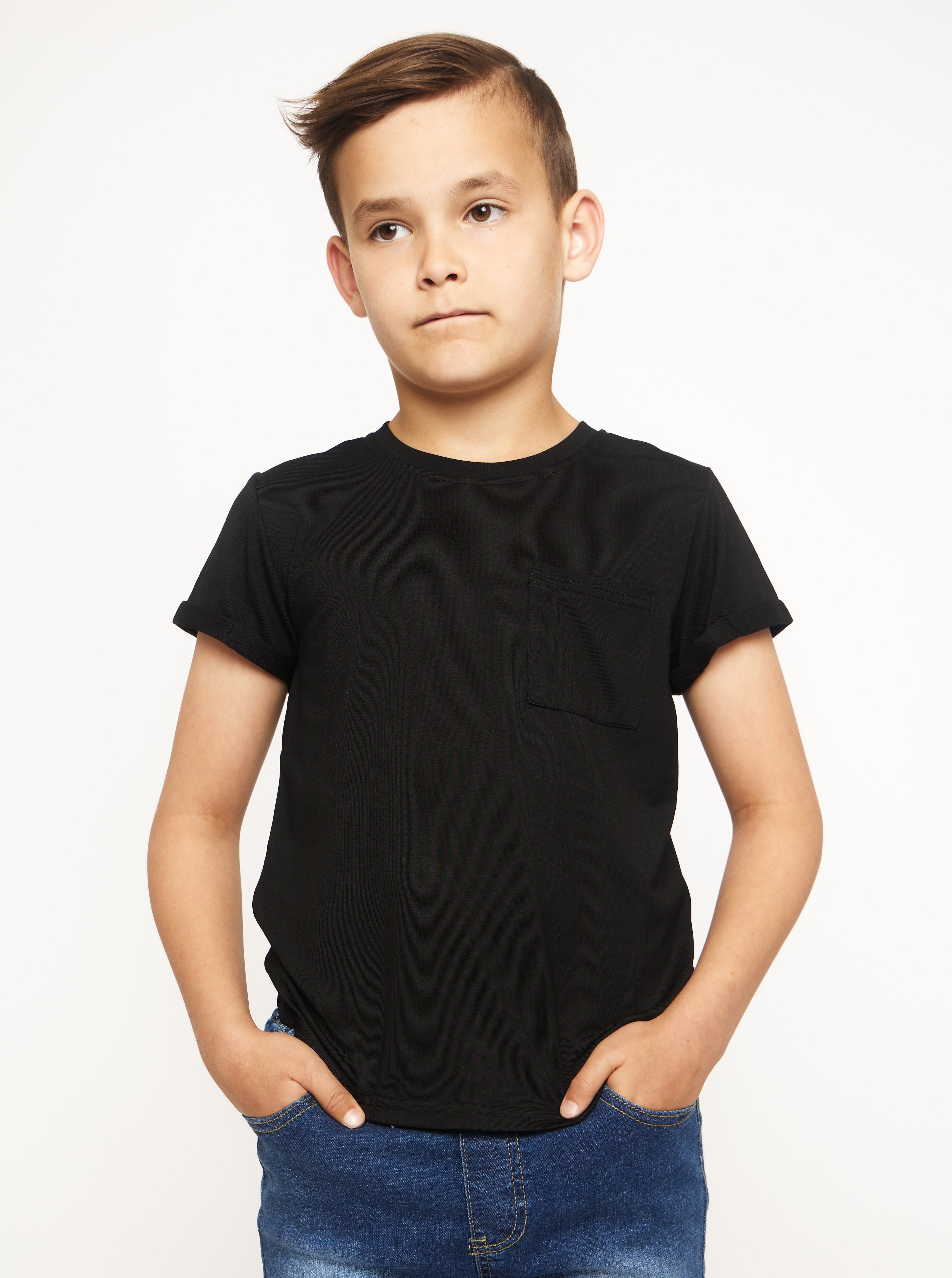 Pocket Tee - Black - Little Bipsy Collection