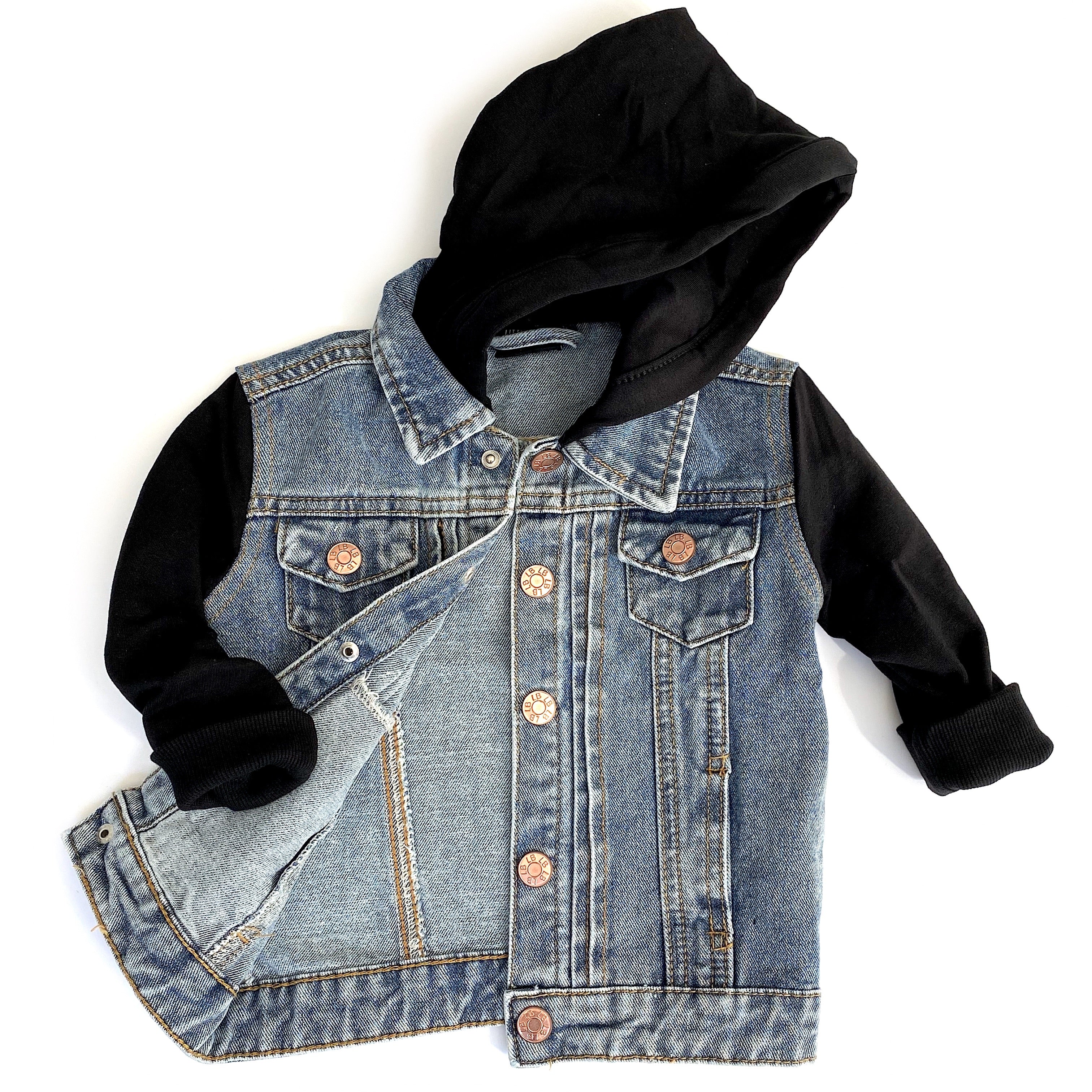 Little Bipsy Hooded Denim Jacket