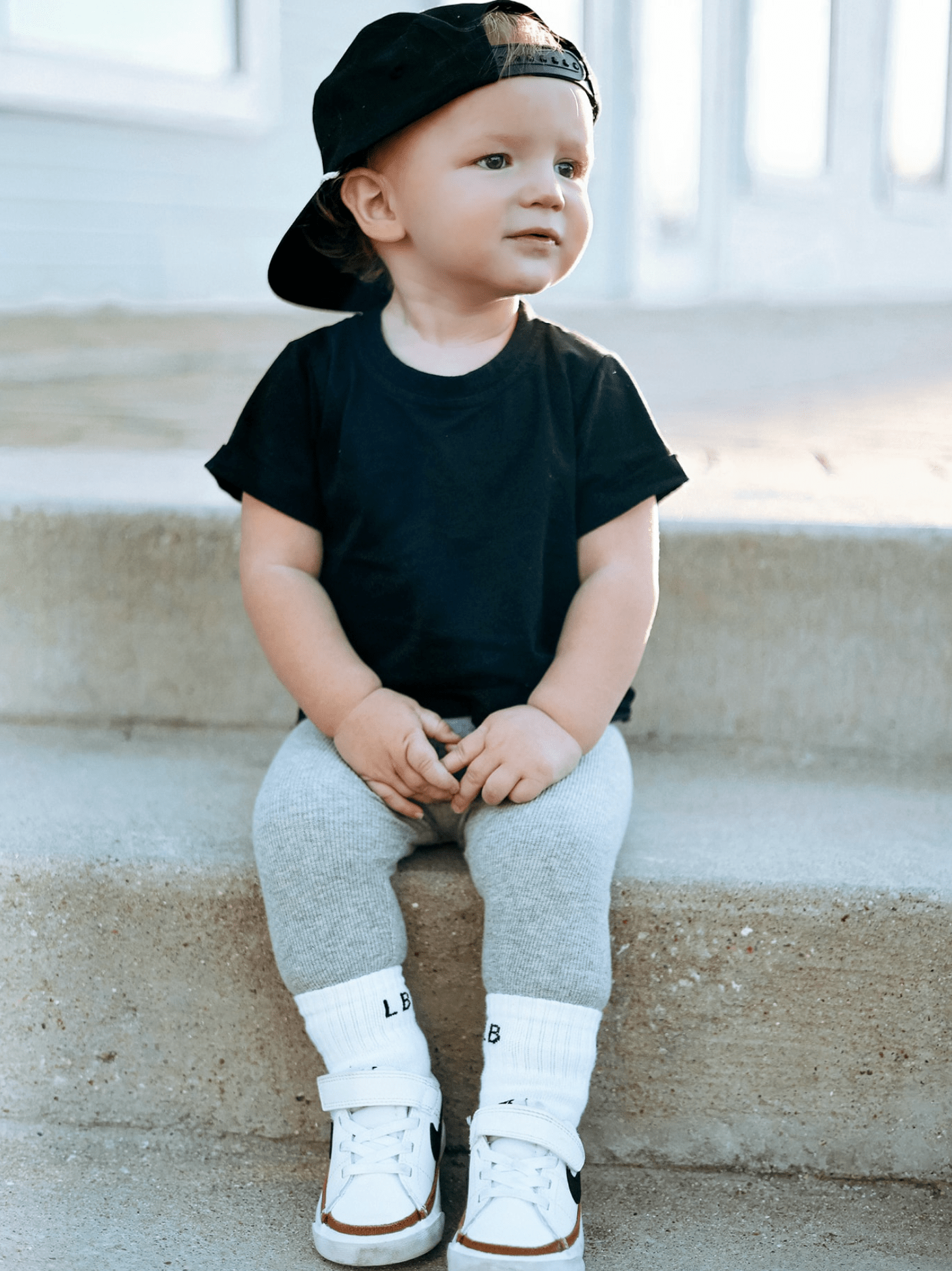 Ribbed Legging - Grey - Little Bipsy