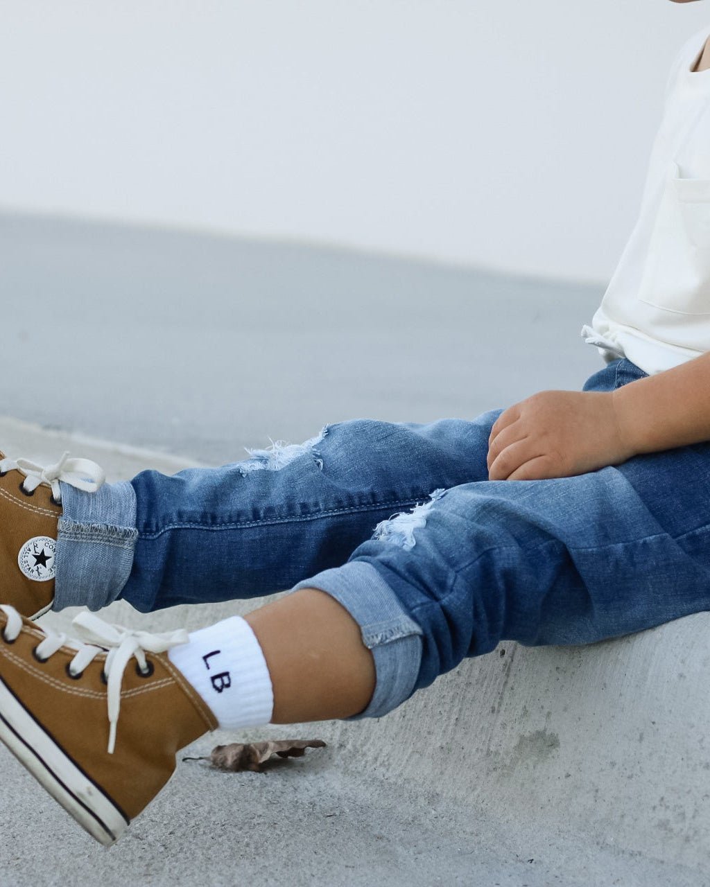 Sock 3 - Pack - White - Little Bipsy